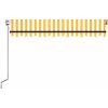 Automatisk markis med vindsensor & LED gul/vit vidaXL 350 x 250 cm – miniatyr 4
