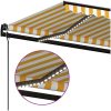 Automatisk markis med vindsensor & LED gul/vit vidaXL 350 x 250 cm – miniatyr 5