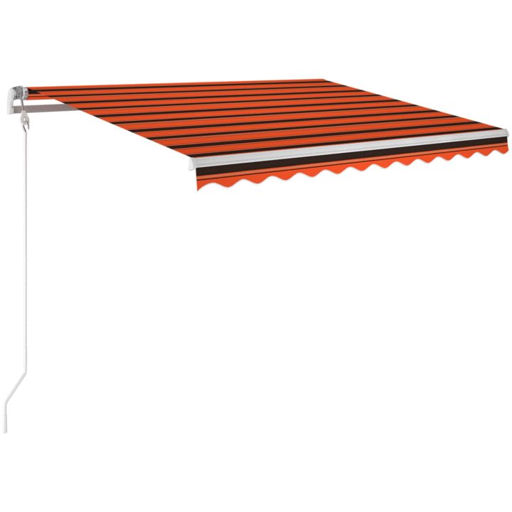 Automatisk markis med vindsensor & LED orange/brun vidaXL 350 x 250 cm – bild 2