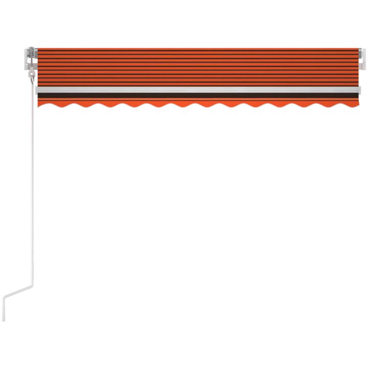 Automatisk markis med vindsensor & LED orange/brun vidaXL 350 x 250 cm – bild 4
