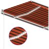 Automatisk markis med vindsensor & LED orange/brun vidaXL 350 x 250 cm – miniatyr 5