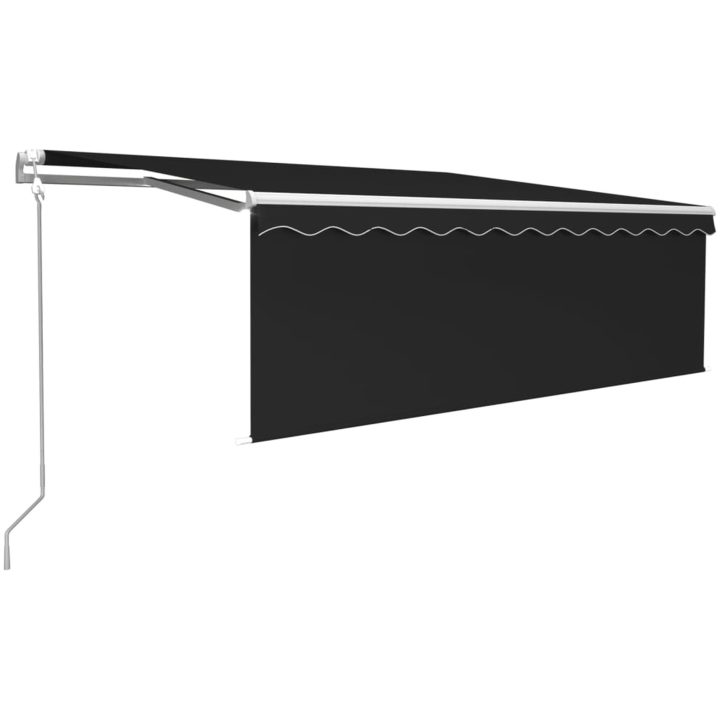 Automatisk markis med vindsensor rullgardin LED antracit vidaXL 4 x 3 m – bild 2