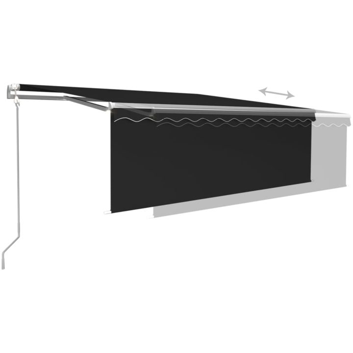 Automatisk markis med vindsensor rullgardin LED antracit vidaXL 4 x 3 m – bild 4