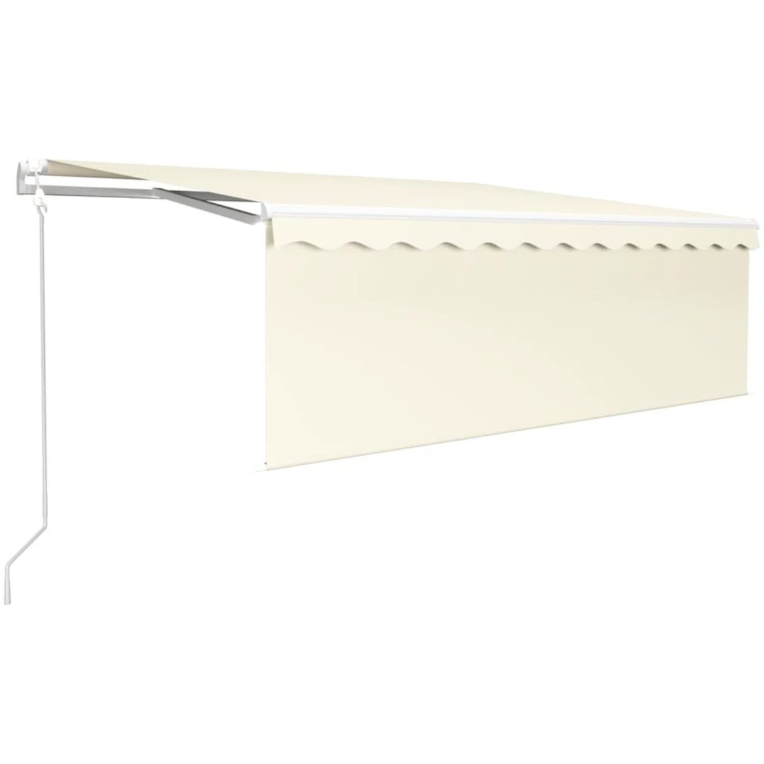 Automatisk markis med vindsensor rullgardin LED gräddvit vidaXL 4 x 3 m – bild 2