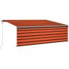 Automatisk markis rullgardin vindsensor LED orange/brun vidaXL 4.5 x 3 m – miniatyr 2