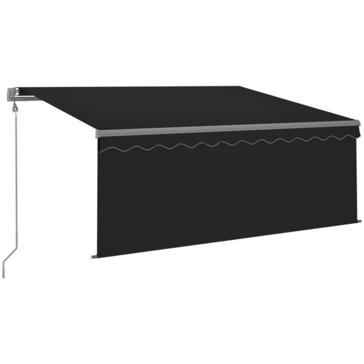 Automatisk markis vindsensor rullgardin LED antracit vidaXL 3.5 x 2.5 m – bild 2
