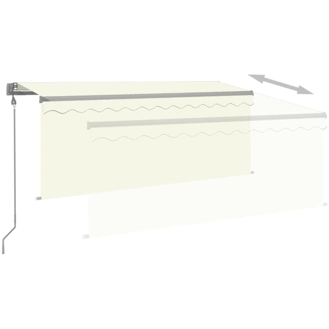 Automatisk markis vindsensor rullgardin LED gräddvit vidaXL 3.5 x 2.5 m – bild 4