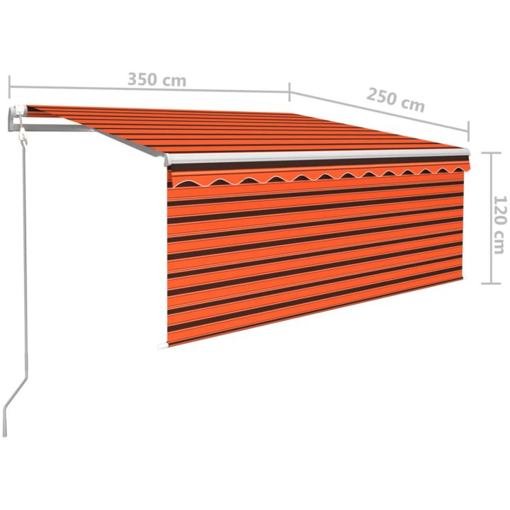 Automatisk markis vindsensor rullgardin LED vidaXL 3.5 x 2.5 m – bild 10