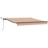 Automatisk Retraktabel Markis med LED Flerfärgad Stripe vidaXL 300 x 250 cm – miniatyr 2