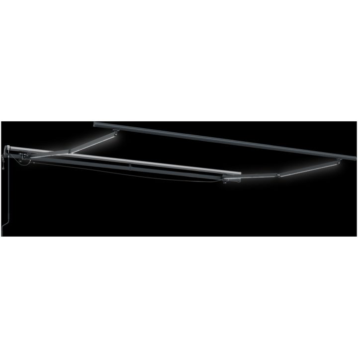 Automatisk Retraktabel Markis med LED Flerfärgad Stripe vidaXL 300 x 250 cm – bild 4