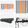Automatisk Retraktabel Markis med LED Flerfärgad Stripe vidaXL 300 x 250 cm – miniatyr 8