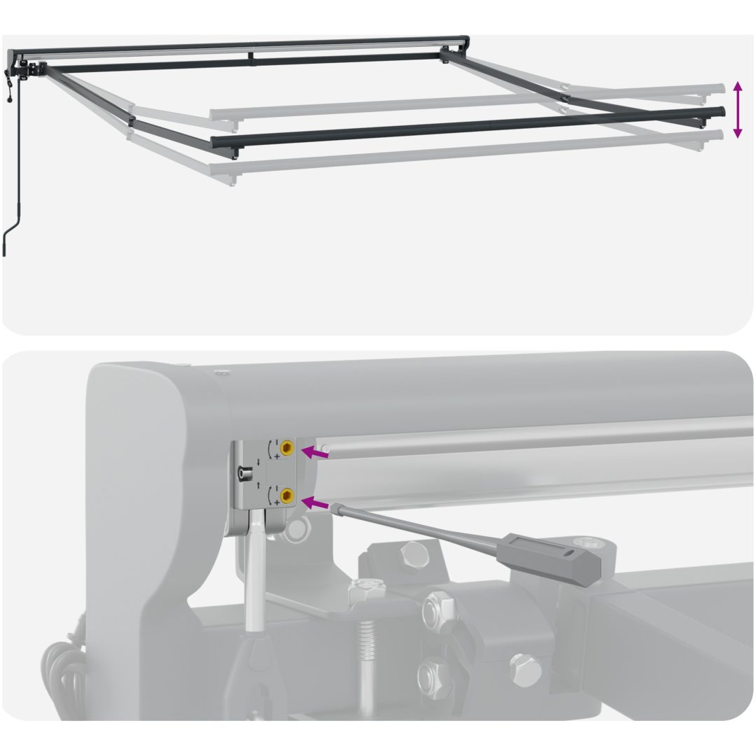 Automatisk Utdragbar Markis Antracit vidaXL 3 x 2.5 m – bild 10