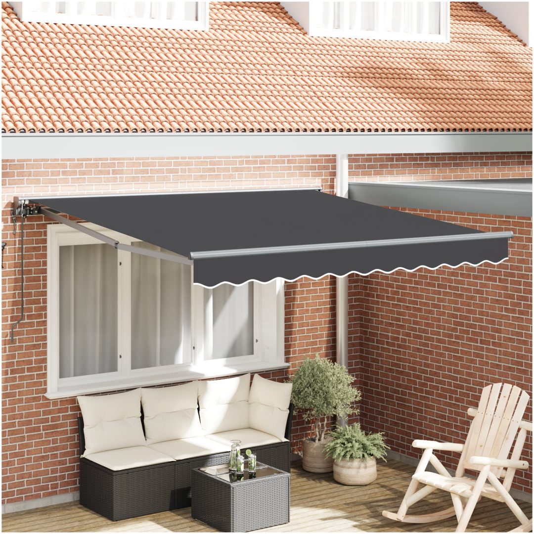 Automatisk Utdragbar Markis Antracit vidaXL 3 x 2.5 m