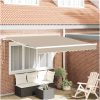 Automatisk Utdragbar Markis Beige 300x250 cm, Markis Ersättningstyg för 3x2,5 m Ram Beige vidaXL 3 x 2,5 meter – miniatyr 1