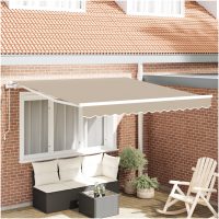 Automatisk Utdragbar Markis Beige 300x250 cm, Markis Ersättningstyg för 3x2,5 m Ram Beige vidaXL