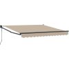 Automatisk Utdragbar Markis Beige 300x250 cm, Markis Ersättningsväv för 3x2.5 m Ram Beige vidaXL Stor – miniatyr 2