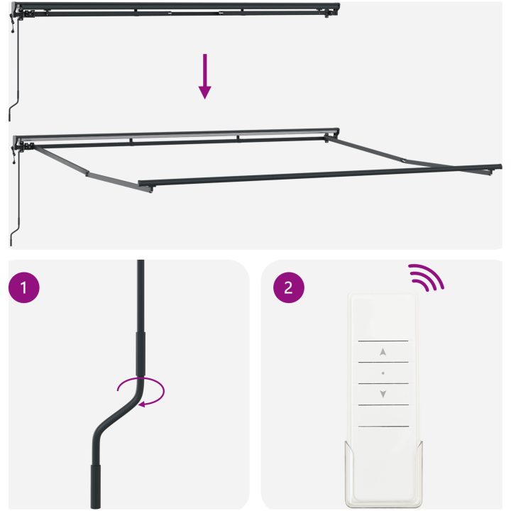 Automatisk utdragbar markis brun vidaXL 4 x 3 m – bild 9