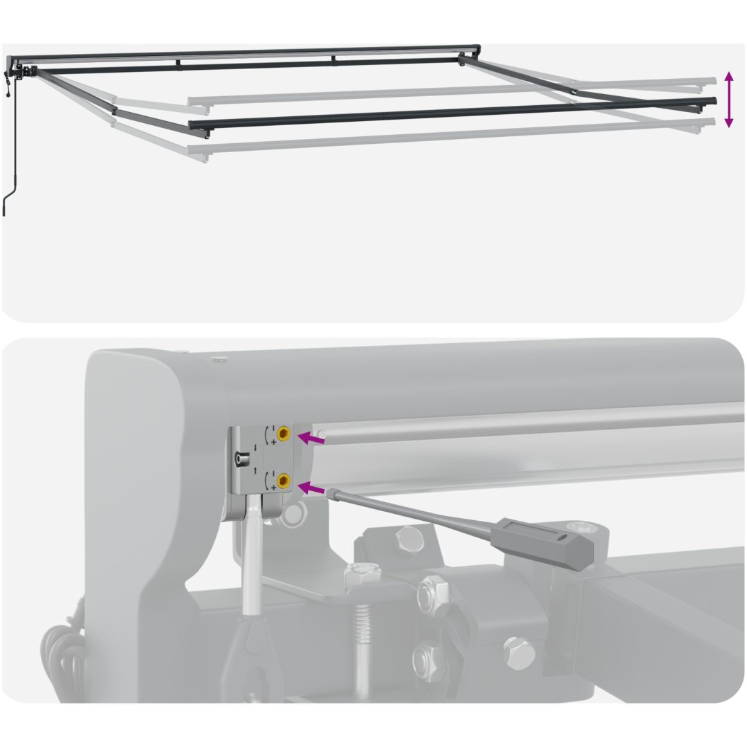 Automatisk utdragbar markis brun vidaXL 4 x 3 m – bild 10