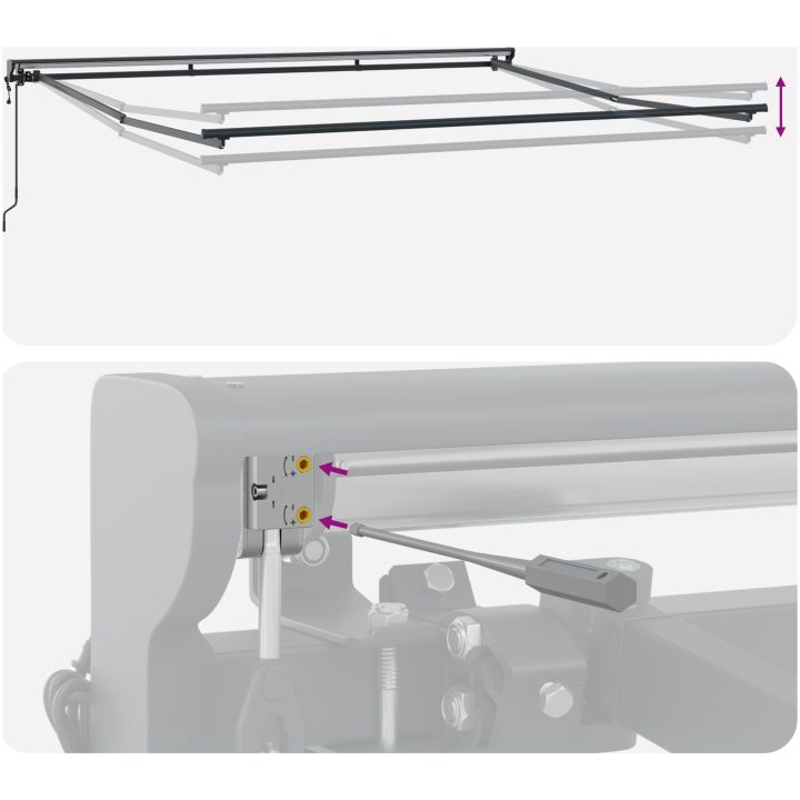 Automatisk utdragbar markis brun vidaXL 4 x 3 m – bild 10