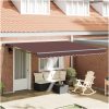 Automatisk utdragbar markis brun vidaXL 4 x 3 m – miniatyr 1