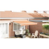 Automatisk Utdragbar Markis Gul och Orange 300x250 cm vidaXL