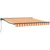 Automatisk Utdragbar Markis Gul och Orange vidaXL 3 x 2.5 m – miniatyr 2