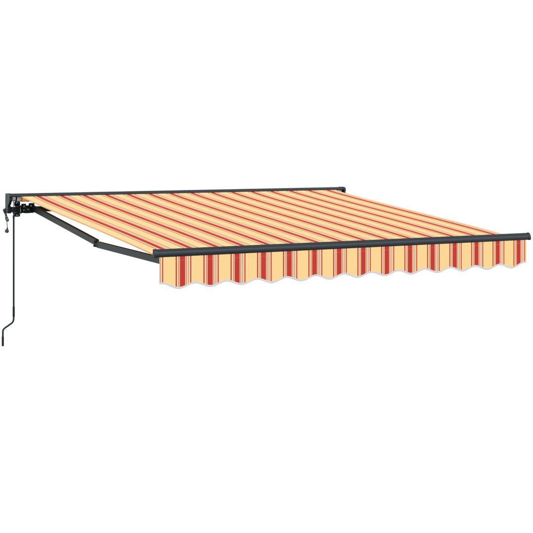 Automatisk Utdragbar Markis Gul och Orange vidaXL 3 x 2.5 m – bild 2