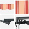 Automatisk Utdragbar Markis Gul och Orange vidaXL 3 x 2.5 m – miniatyr 8