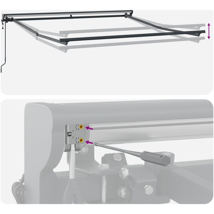 Automatisk Utdragbar Markis Gul och Orange vidaXL 3 x 2.5 m – bild 10