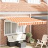 Automatisk Utdragbar Markis i Gult och Orange 300x250 cm vidaXL 3 x 2,5 m – miniatyr 1