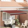 Automatisk utdragbar markis i orange och brun, vidaXL 300 x 250 cm – miniatyr 1