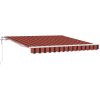 Automatisk utdragbar markis i orange och brunt vidaXL 3 x 2.5 m – miniatyr 2