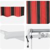 Automatisk utdragbar markis i orange och brunt vidaXL 3 x 2.5 m – miniatyr 8