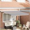 Automatisk Utdragbar Markis Ljusgrå 300x250 cm, Markis Ersättningsduk för 3x2.5 m Ram Ljusgrå vidaXL Standard – miniatyr 1
