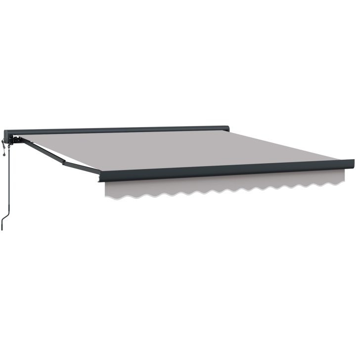 Automatisk Utdragbar Markis Ljusgrå, Markisdyna för Ram Ljusgrå vidaXL 300 x 250 cm – bild 5
