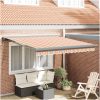 Automatisk utdragbar markis mångfärgad rand vidaXL 300 x 250 cm – miniatyr 1
