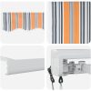 Automatisk utdragbar markis med flerfärgad rand vidaXL 300 x 250 cm – miniatyr 8