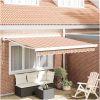 Automatisk utdragbar markis med flerfärgad rand vidaXL 300 x 250 cm – miniatyr 1