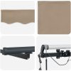 Automatisk Utdragbar Markis med LED Beige, Markis Ersättningstyg för Ram Beige vidaXL 300 x 250 cm – miniatyr 8