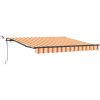 Automatisk utdragbar markis med LED i gult och orange vidaXL 300 x 250 cm – miniatyr 2