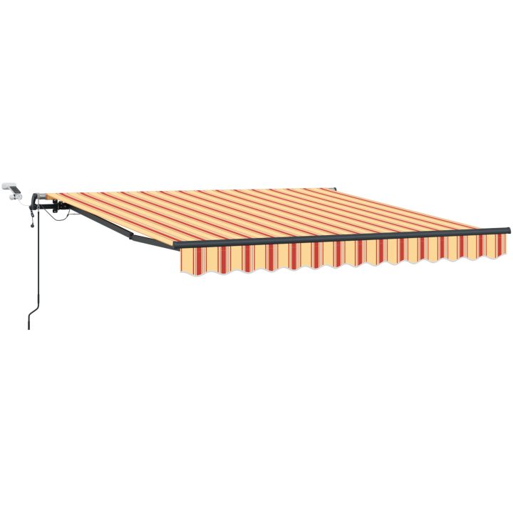 Automatisk utdragbar markis med LED i gult och orange vidaXL 300 x 250 cm – bild 2