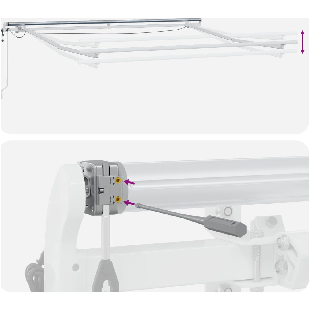 Automatisk utdragbar markis med LED multicolor rand vidaXL 300 x 250 cm – bild 12