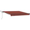 Automatisk Utdragbar Markis med LED Orange och Brun vidaXL 300 x 250 cm – miniatyr 2