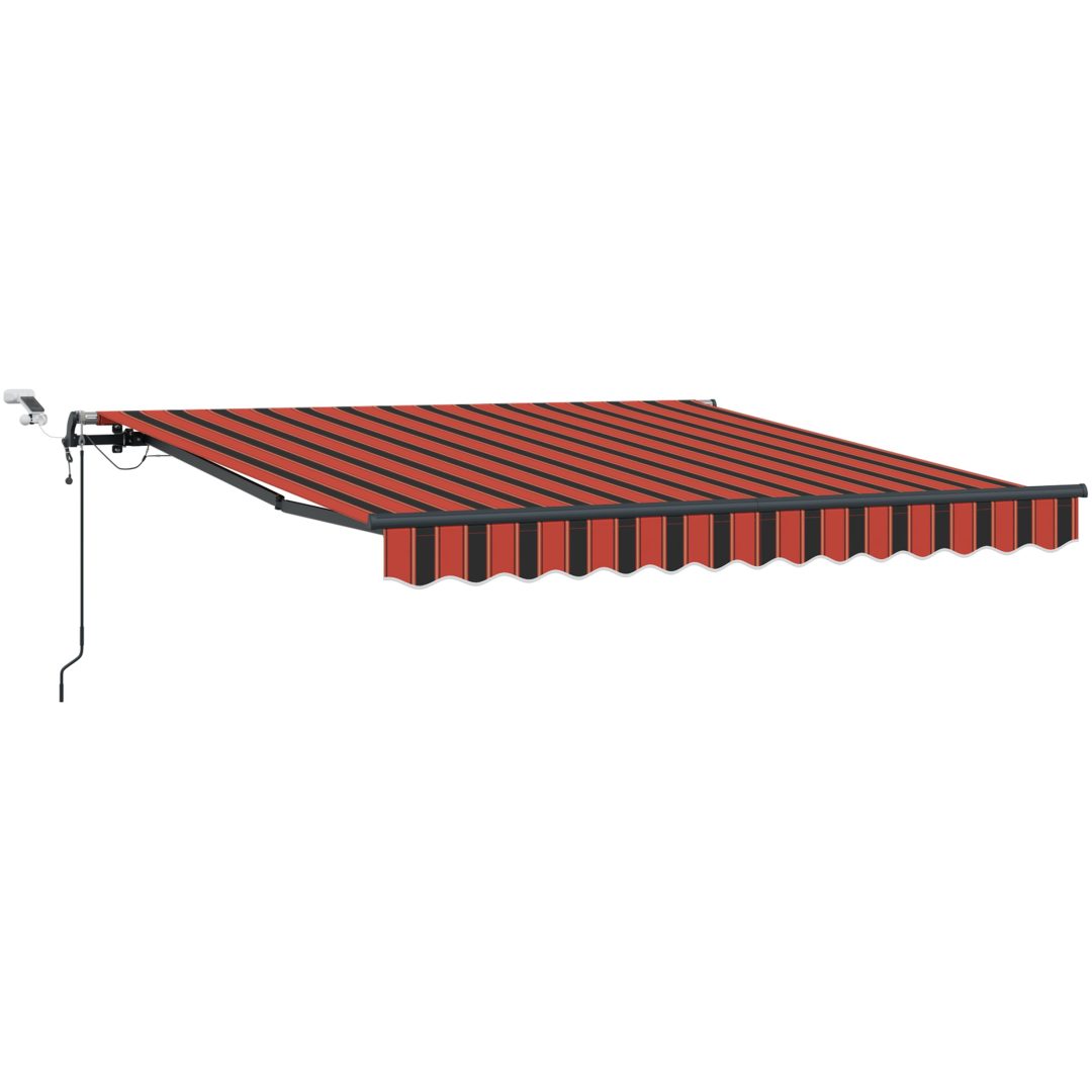 Automatisk Utdragbar Markis med LED Orange och Brun vidaXL 300 x 250 cm – bild 2
