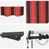 Automatisk Utdragbar Markis med LED Orange och Brun vidaXL 300 x 250 cm – miniatyr 8