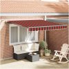 Automatisk Utdragbar Markis med LED Orange och Brun vidaXL 300 x 250 cm – miniatyr 1