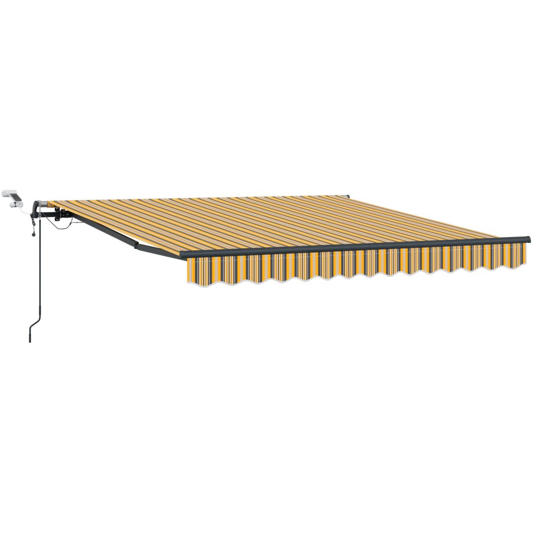 Automatisk Utdragbar Markis med LED Randig vidaXL 300 x 250 cm – bild 2