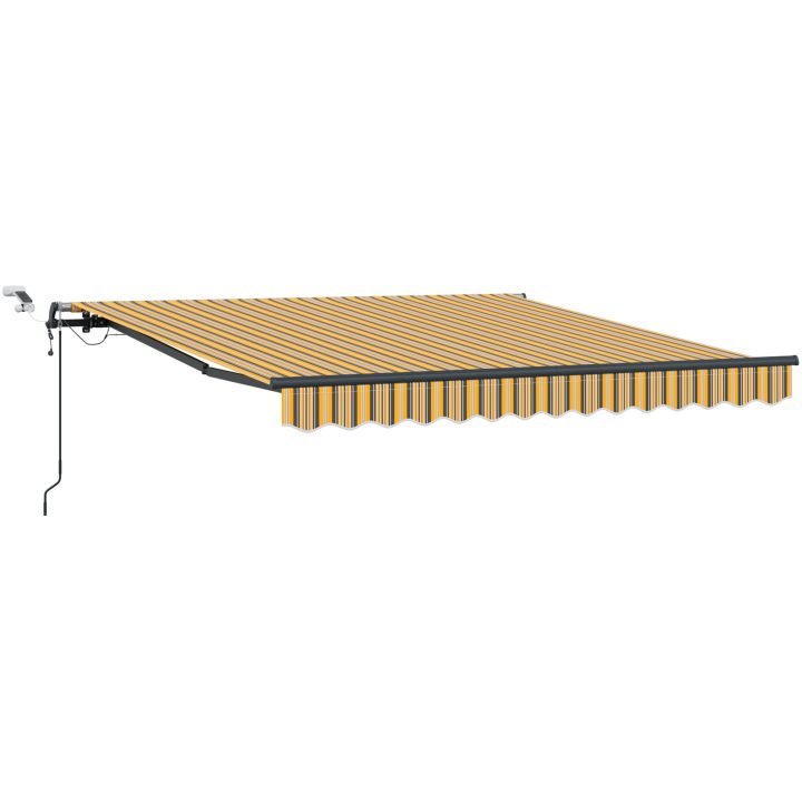 Automatisk Utdragbar Markis med LED Randig vidaXL 300 x 250 cm – bild 2