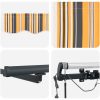 Automatisk Utdragbar Markis med LED Randig vidaXL 300 x 250 cm – miniatyr 8