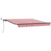 Automatisk utdragbar markis med LED röd och vit vidaXL 300 x 250 cm – miniatyr 2